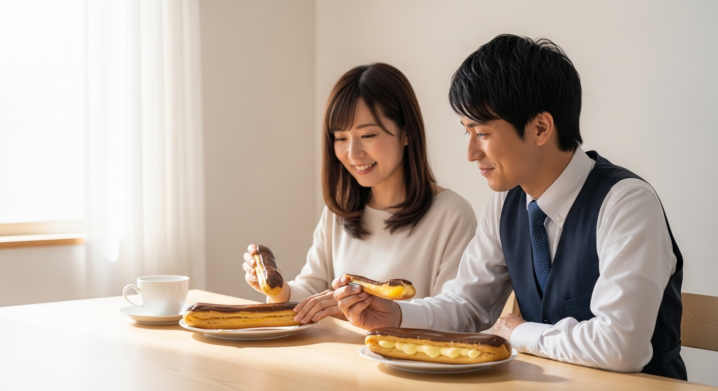 セブンイレブンスィーツ新作！クワトロチョコ＆濃厚カスタードエクレア2種を実食比較